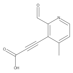 3-(2-Formyl-4-methylpyridin-3-yl)prop-2-ynoic acid Structure