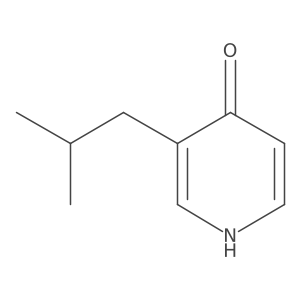 3-(2-Methylpropyl)pyridin-4-ol结构式
