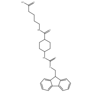 5-{[4-({[(9H-fluoren-9-yl)methoxy]carbonyl}amino)cyclohexyl]formamido}pentanoic acid Structure