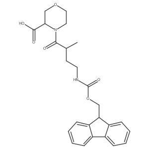4-[4-({[(9H-fluoren-9-yl)methoxy]carbonyl}amino)-2-methylbutanoyl]morpholine-3-carboxylic acid Structure