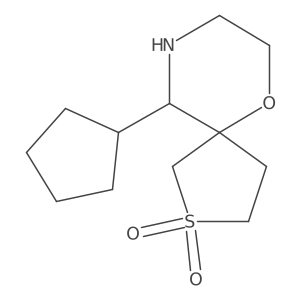 10-Cyclopentyl-6-oxa-2lambda6-thia-9-azaspiro[4.5]decane-2,2-dione结构式
