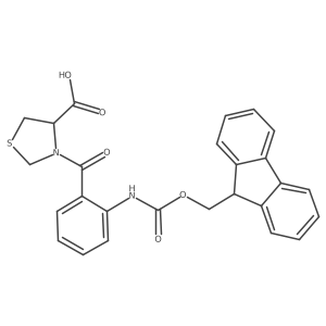 3-[2-({[(9H-fluoren-9-yl)methoxy]carbonyl}amino)benzoyl]-1,3-thiazolidine-4-carboxylic acid结构式