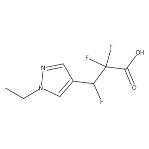 3-(1-ethyl-1H-pyrazol-4-yl)-2,2,3-trifluoropropanoic acid Structure