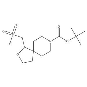 Tert-butyl 1-[(fluorosulfonyl)methyl]-2-oxa-8-azaspiro[4.5]decane-8-carboxylate结构式