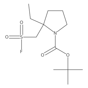 Tert-butyl 2-ethyl-2-[(fluorosulfonyl)methyl]pyrrolidine-1-carboxylate结构式