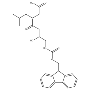2-[4-({[(9H-fluoren-9-yl)methoxy]carbonyl}amino)-3-hydroxy-N-(2-methylpropyl)butanamido]acetic acid Structure