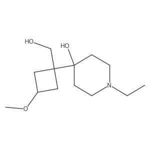1-Ethyl-4-[1-(hydroxymethyl)-3-methoxycyclobutyl]piperidin-4-ol Structure