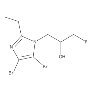 1-(4,5-dibromo-2-ethyl-1H-imidazol-1-yl)-3-fluoropropan-2-ol结构式
