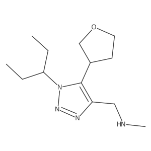 methyl({[5-(oxolan-3-yl)-1-(pentan-3-yl)-1H-1,2,3-triazol-4-yl]methyl})amine结构式