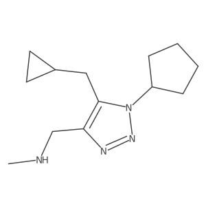 {[1-cyclopentyl-5-(cyclopropylmethyl)-1H-1,2,3-triazol-4-yl]methyl}(methyl)amine Structure