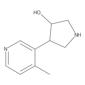 4-(4-Methylpyridin-3-yl)pyrrolidin-3-ol结构式