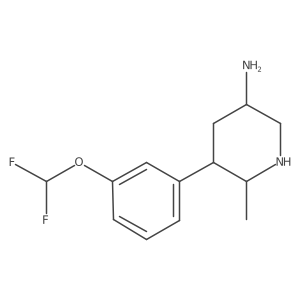 5-[3-(Difluoromethoxy)phenyl]-6-methylpiperidin-3-amine Structure