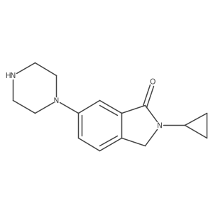 2-Cyclopropyl-6-(piperazin-1-yl)isoindolin-1-one结构式