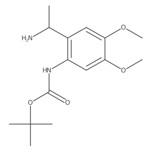 tert-butyl N-{2-[(1S)-1-aminoethyl]-4,5-dimethoxyphenyl}carbamate结构式