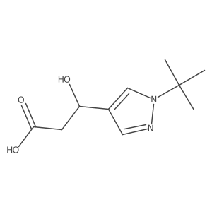 (3R)-3-(1-tert-butyl-1H-pyrazol-4-yl)-3-hydroxypropanoic acid Structure