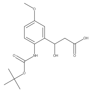 (3S)-3-(2-{[(tert-butoxy)carbonyl]amino}-5-methoxyphenyl)-3-hydroxypropanoic acid结构式