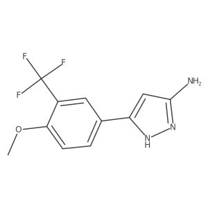 5-[4-methoxy-3-(trifluoromethyl)phenyl]-1H-pyrazol-3-amine结构式