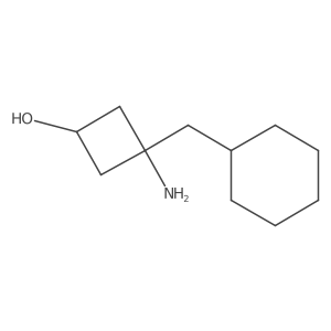 3-Amino-3-(cyclohexylmethyl)cyclobutan-1-ol Structure