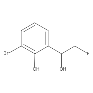 2-Bromo-6-(2-fluoro-1-hydroxyethyl)phenol Structure