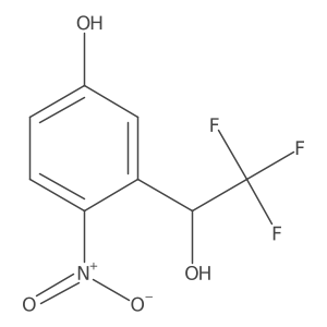 4-Nitro-3-(2,2,2-trifluoro-1-hydroxyethyl)phenol Structure