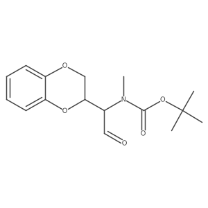 tert-butyl N-[1-(2,3-dihydro-1,4-benzodioxin-2-yl)-2-oxoethyl]-N-methylcarbamate结构式