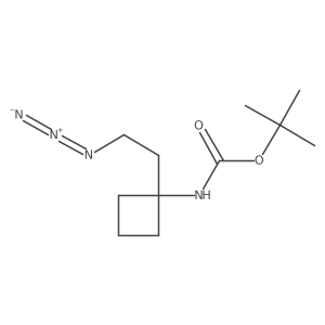 tert-butyl N-[1-(2-azidoethyl)cyclobutyl]carbamate Structure