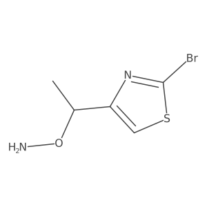 O-[1-(2-bromo-1,3-thiazol-4-yl)ethyl]hydroxylamine结构式