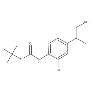 tert-butyl N-[4-(1-aminopropan-2-yl)-2-hydroxyphenyl]carbamate结构式