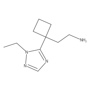 2-[1-(1-ethyl-1H-1,2,4-triazol-5-yl)cyclobutyl]ethan-1-amine Structure