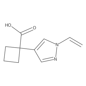 1-(1-ethenyl-1H-pyrazol-4-yl)cyclobutane-1-carboxylic acid结构式