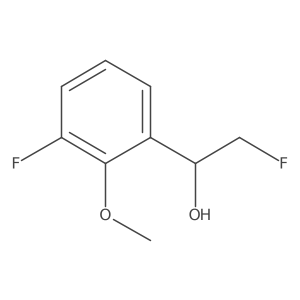 2-Fluoro-1-(3-fluoro-2-methoxyphenyl)ethan-1-ol结构式