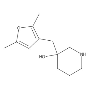 3-[(2,5-Dimethylfuran-3-yl)methyl]piperidin-3-ol Structure