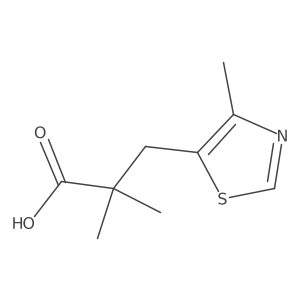 2,2-Dimethyl-3-(4-methyl-1,3-thiazol-5-yl)propanoic acid Structure