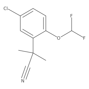 2-[5-Chloro-2-(difluoromethoxy)phenyl]-2-methylpropanenitrile结构式