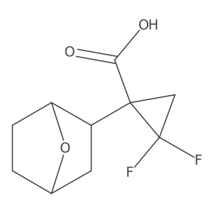 2,2-Difluoro-1-{7-oxabicyclo[2.2.1]heptan-2-yl}cyclopropane-1-carboxylic acid结构式