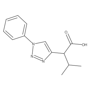 3-methyl-2-(1-phenyl-1H-1,2,3-triazol-4-yl)butanoic acid Structure