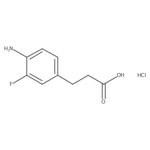 3-(4-Amino-3-fluorophenyl)propanoic acid hydrochloride结构式