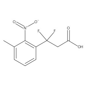 3,3-Difluoro-3-(3-methyl-2-nitrophenyl)propanoic acid结构式