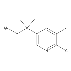 2-(6-Chloro-5-methylpyridin-3-yl)-2-methylpropan-1-amine结构式
