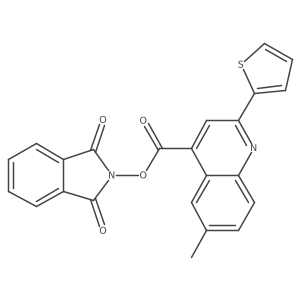 1,3-dioxo-2,3-dihydro-1H-isoindol-2-yl 6-methyl-2-(thiophen-2-yl)quinoline-4-carboxylate Structure