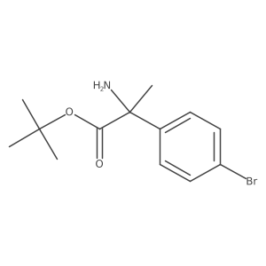 Tert-butyl 2-amino-2-(4-bromophenyl)propanoate结构式