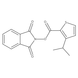 1,3-dioxo-2,3-dihydro-1H-isoindol-2-yl 3-(propan-2-yl)thiophene-2-carboxylate结构式