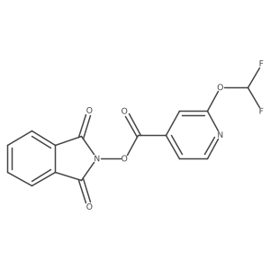 1,3-dioxo-2,3-dihydro-1H-isoindol-2-yl 2-(difluoromethoxy)pyridine-4-carboxylate结构式