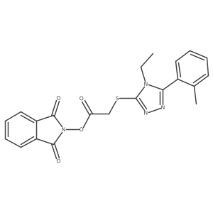 1,3-dioxo-2,3-dihydro-1H-isoindol-2-yl 2-{[4-ethyl-5-(2-methylphenyl)-4H-1,2,4-triazol-3-yl]sulfanyl}acetate Structure