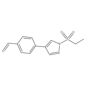 4-(1-Ethanesulfonyl-1H-pyrazol-4-yl)-benzaldehyde Structure