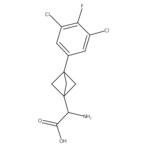 2-Amino-2-[3-(3,5-dichloro-4-fluorophenyl)-1-bicyclo[1.1.1]pentanyl]acetic acid Structure