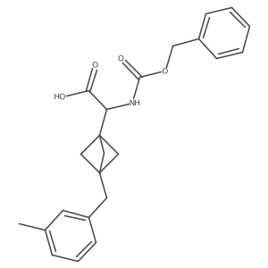 2-[3-[(3-Methylphenyl)methyl]-1-bicyclo[1.1.1]pentanyl]-2-(phenylmethoxycarbonylamino)acetic acid Structure