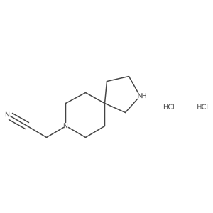 2-(2,8-Diazaspiro[4.5]decan-8-yl)acetonitrile;dihydrochloride Structure