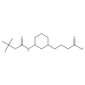 4-(3-{[(Tert-butoxy)carbonyl]amino}cyclohexyl)butanoic acid结构式