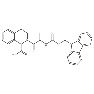 2-[(2S)-2-({[(9H-fluoren-9-yl)methoxy]carbonyl}amino)propanoyl]-1,2,3,4-tetrahydroisoquinoline-1-carboxylic acid Structure